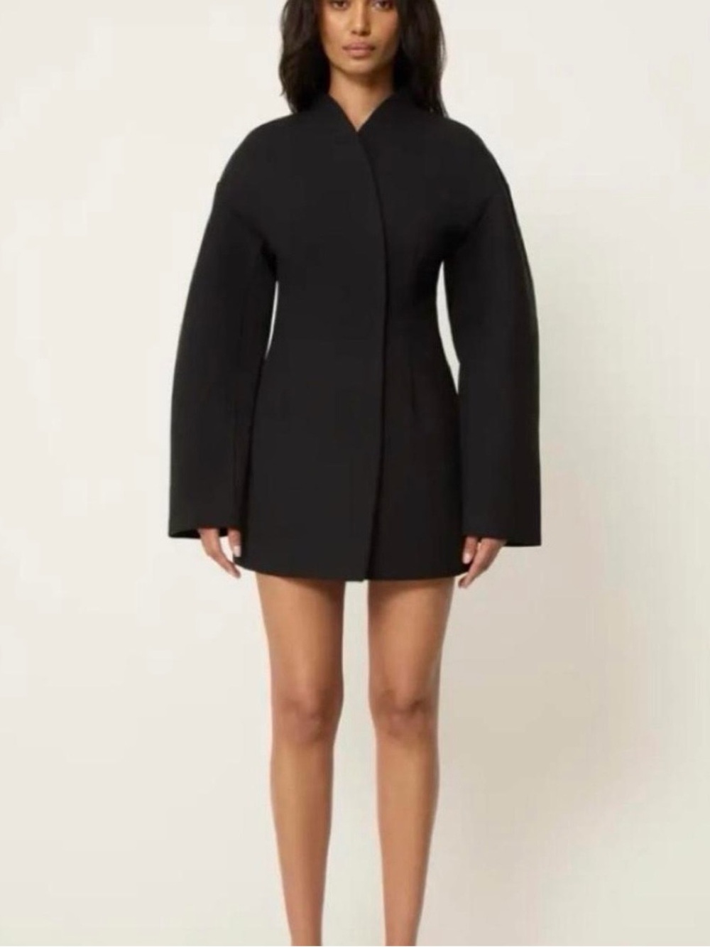 Black Tailored Mini Blazer Jacket